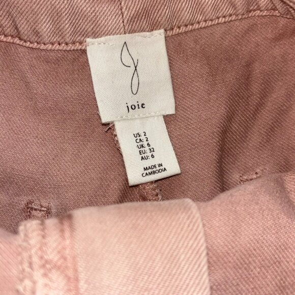 Joie Hi-Rise Wide Leg Cargo Pocket Trousers Pant Wm Sz 2 Sienna Putty Color NWT - Picture 7 of 8